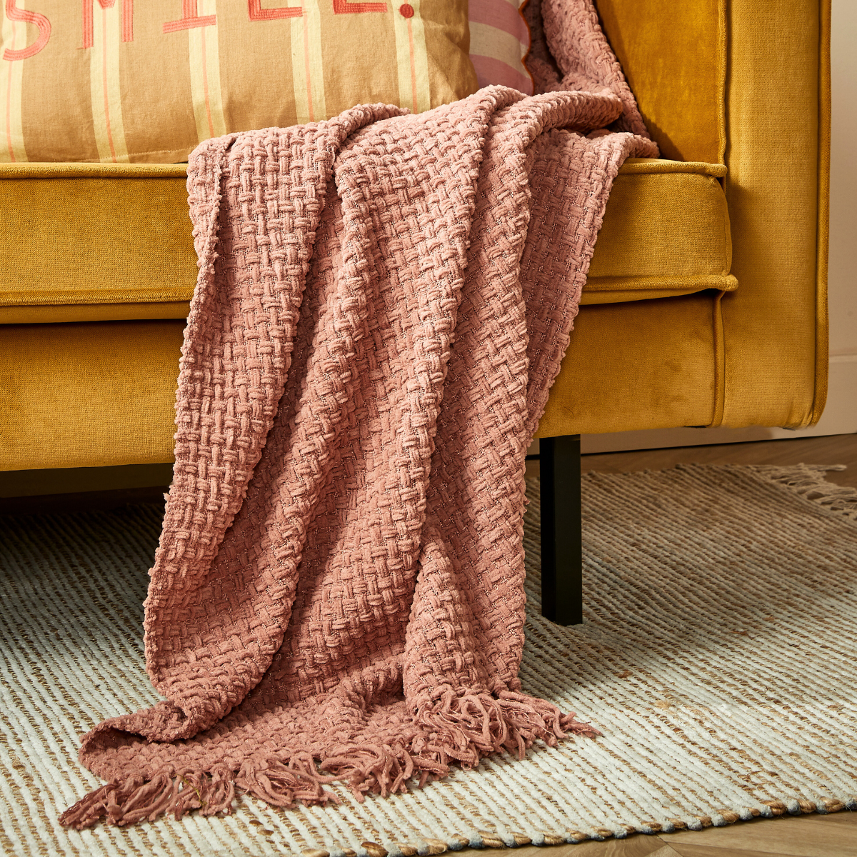 Plaid roze 180x130 cm polyester