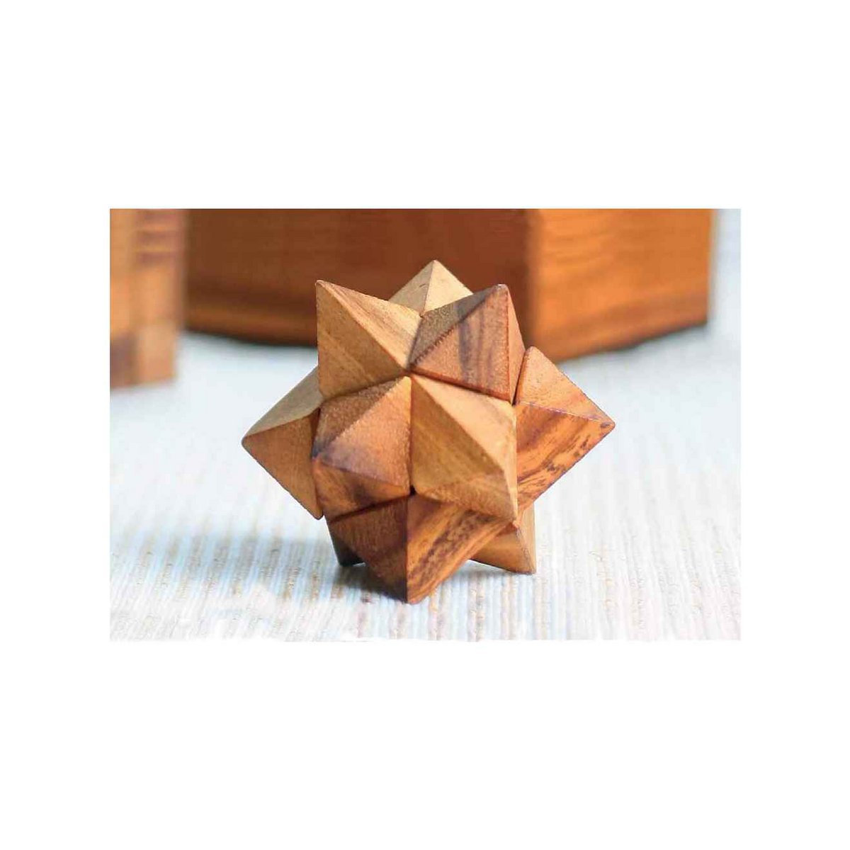 Houten puzzel 7x7x7 cm
