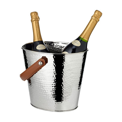 Champagnekoeler 26x21x23 cm nikkel