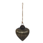 Christmas bauble Ø 10x9 cm Black Glass Christmas tree decoration