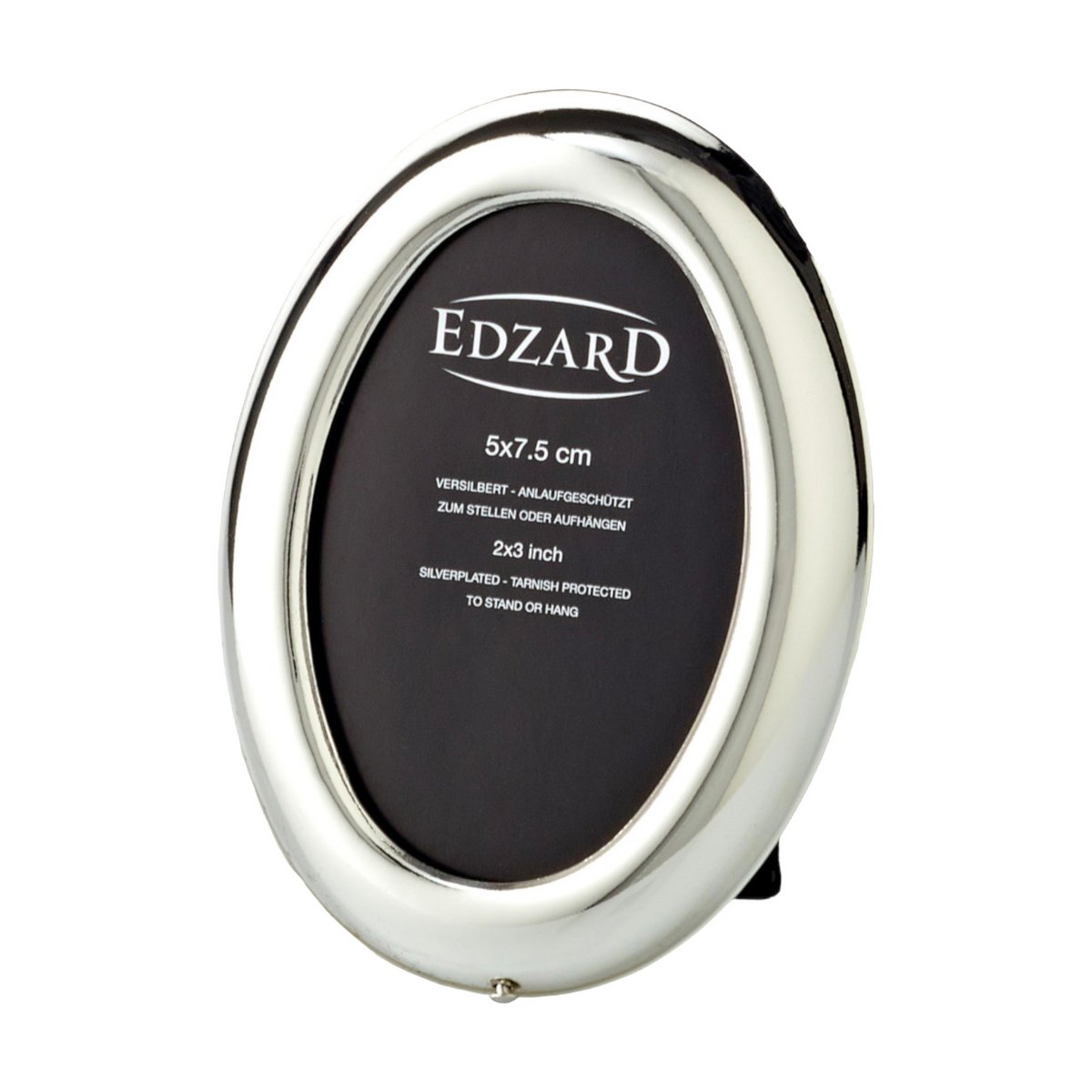 Fotorahmen ovaal 5x7,5 cm zilver 2 stuks