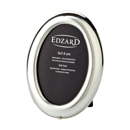 Fotorahmen ovaal 5x7,5 cm zilver 2 stuks