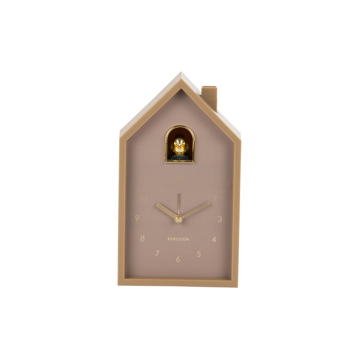 Wekker koekoek bruin plastic 12x15x20 cm