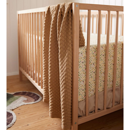 Babydekentje gebreid 70x100 cm biologisch katoen ivoor crème