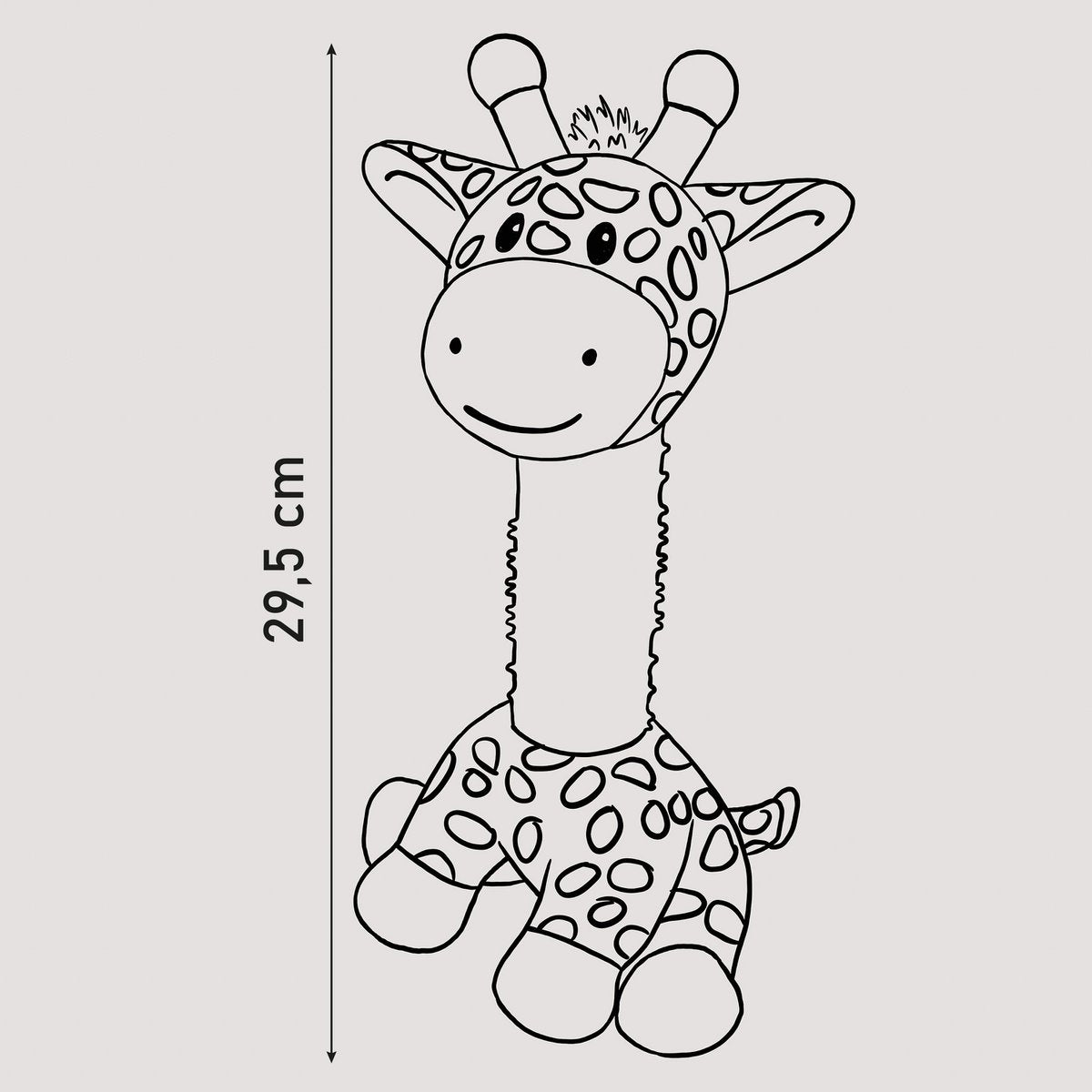 Hondenspeeltje giraffe 29.5 cm polyester TPR geel oranje