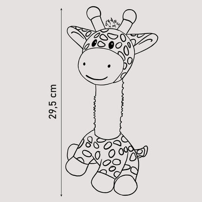 Hondenspeeltje giraffe 29.5 cm polyester TPR geel oranje