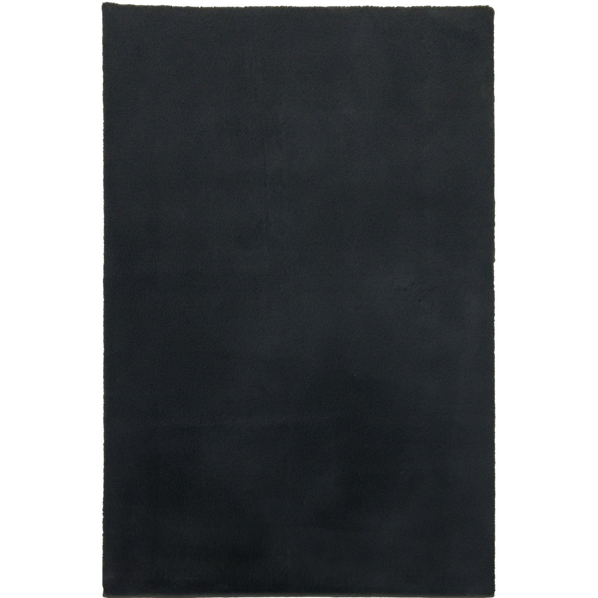 Vloerkleed zwart 80x150 cm hoogpolig faux fur