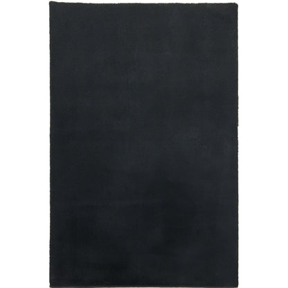 Vloerkleed zwart 80x150 cm hoogpolig faux fur