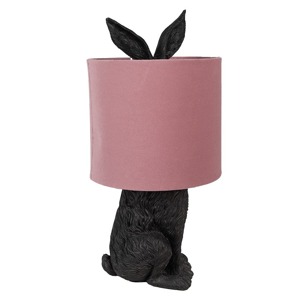 Tafellamp konijn Ø 20x43 cm zwart roze