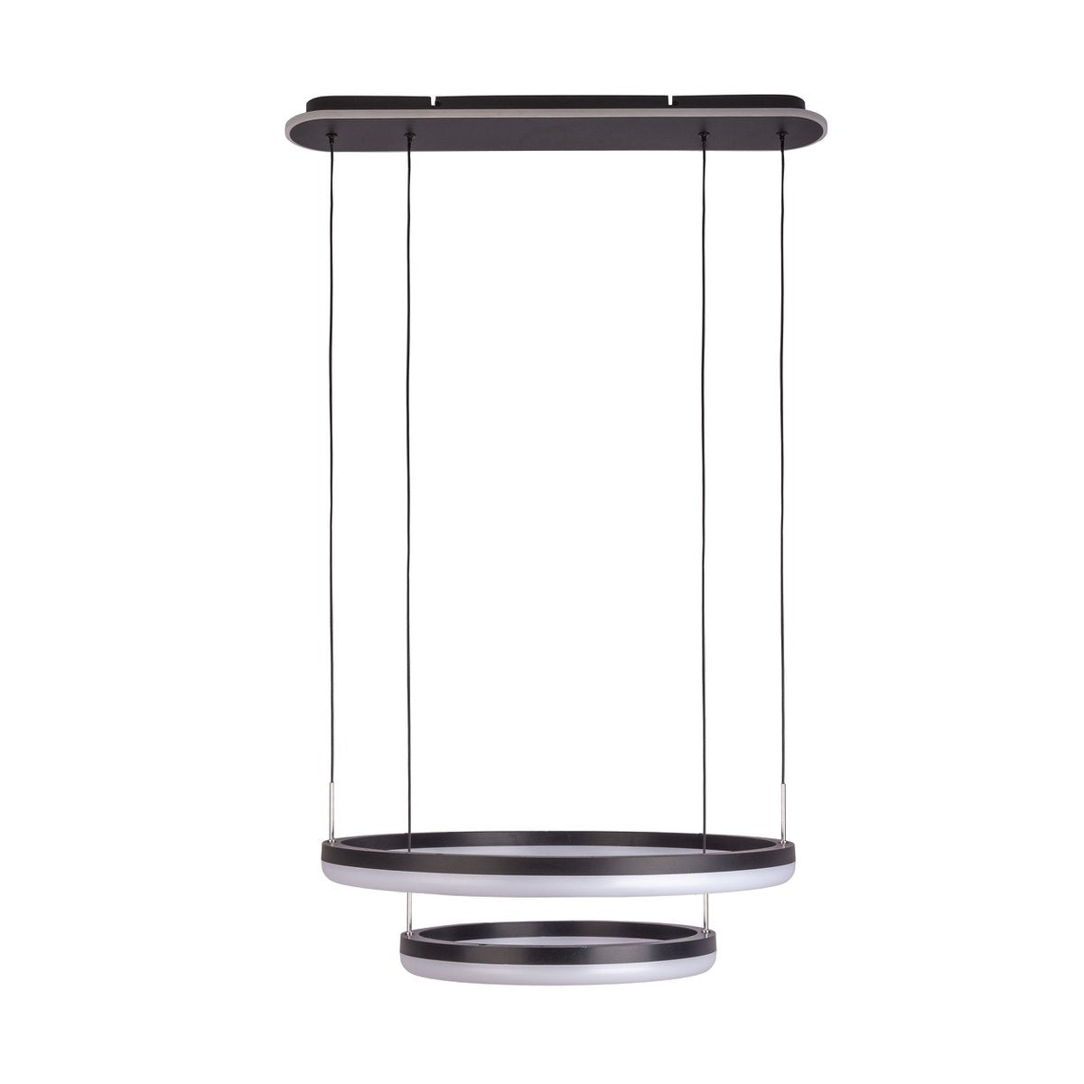 LED CCT Hanglamp Circulo Zwart Metaal Zandkleurig 60 cm