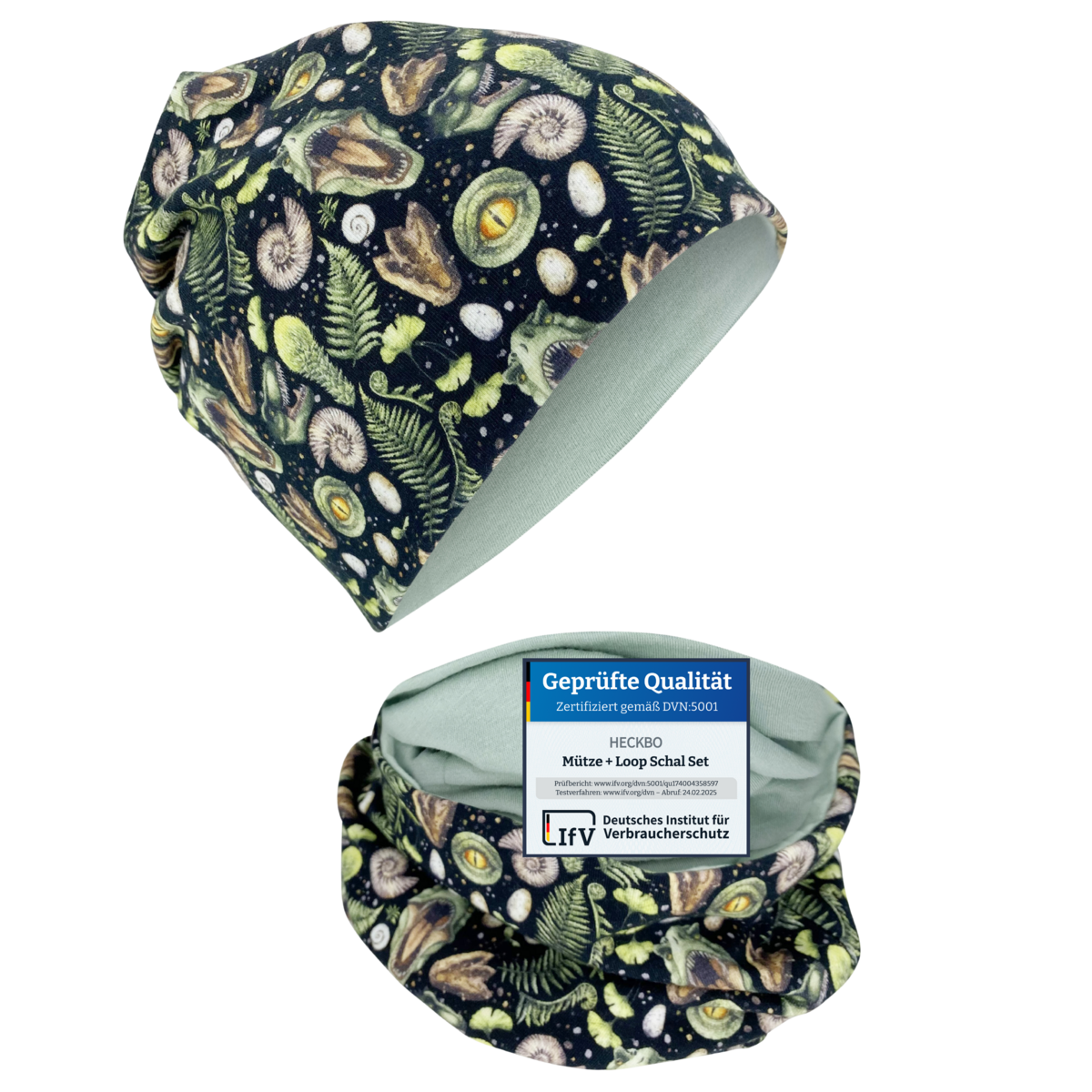 Kinderen Beanie Mütze En Lus Set T Rex Dino Accessoires