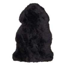 Stylish Real Lambskin Black 50x85 Cm Lambskin Rug