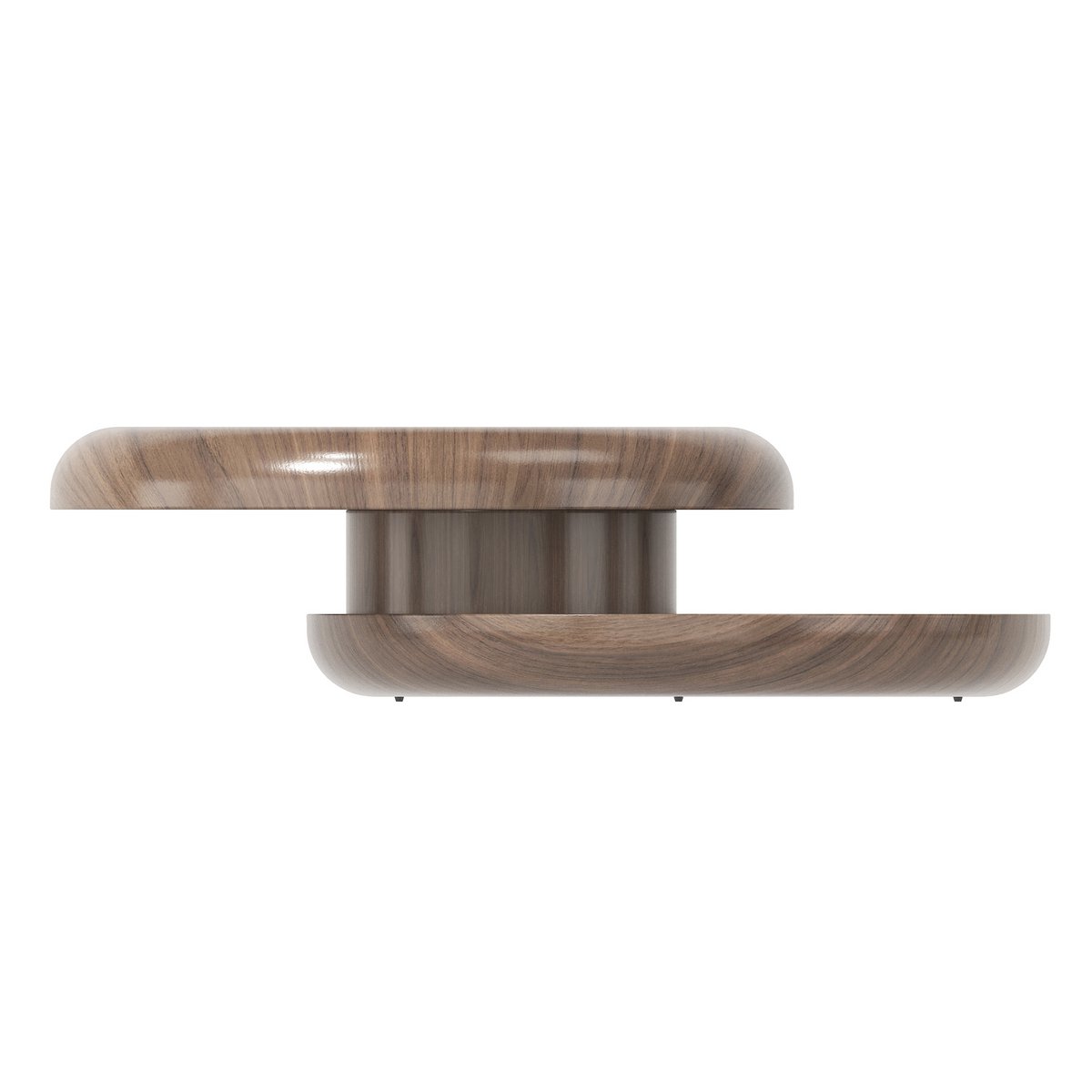 Salontafel Ø 90 cm roterend walnootfineer