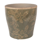Flowerpot Ø 14x13 cm Green Ceramic