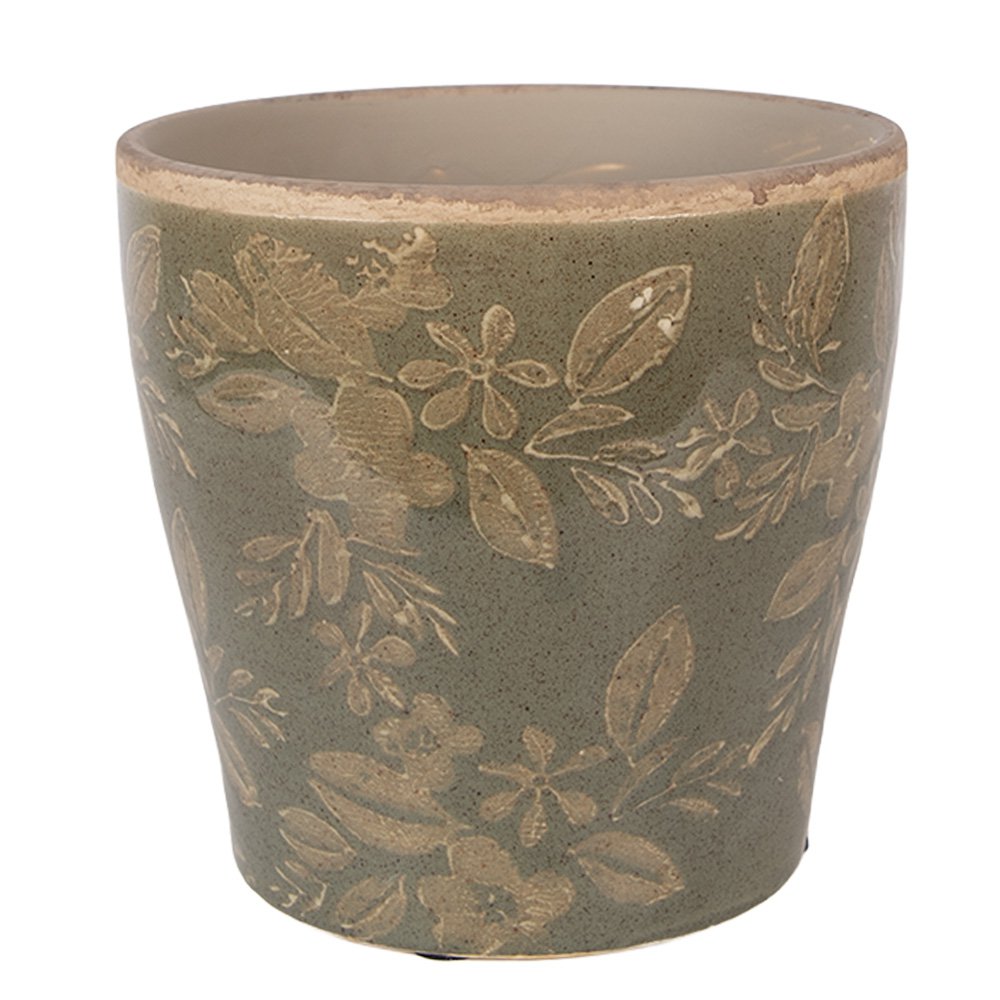 Flowerpot Ø 14x13 cm Green Ceramic