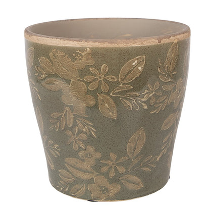 Flowerpot Ø 14x13 cm Green Ceramic
