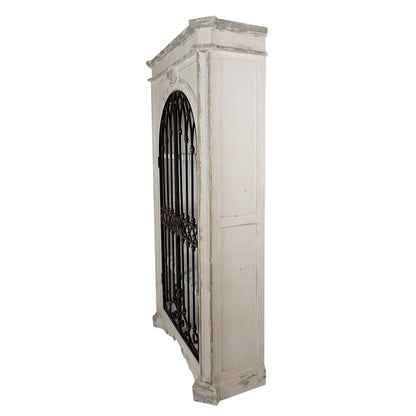 Kast 102x42x190 cm hout beige zwart
