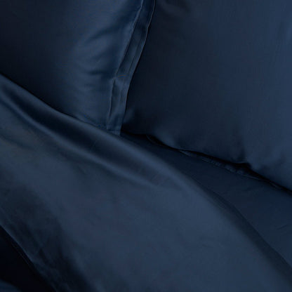 Hoeslaken TENCEL Sateen donkerblauw