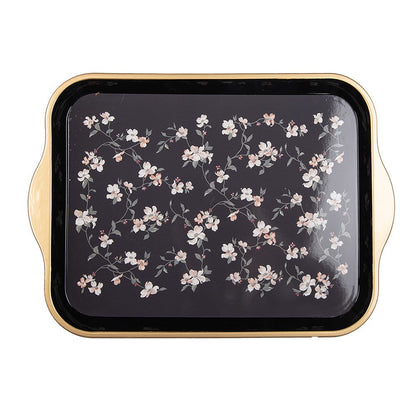 Tray 38x27x2 cm Black Plastic