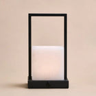 Nola rechargeable table lamp made of alabaster. Three light modes and rechargeable