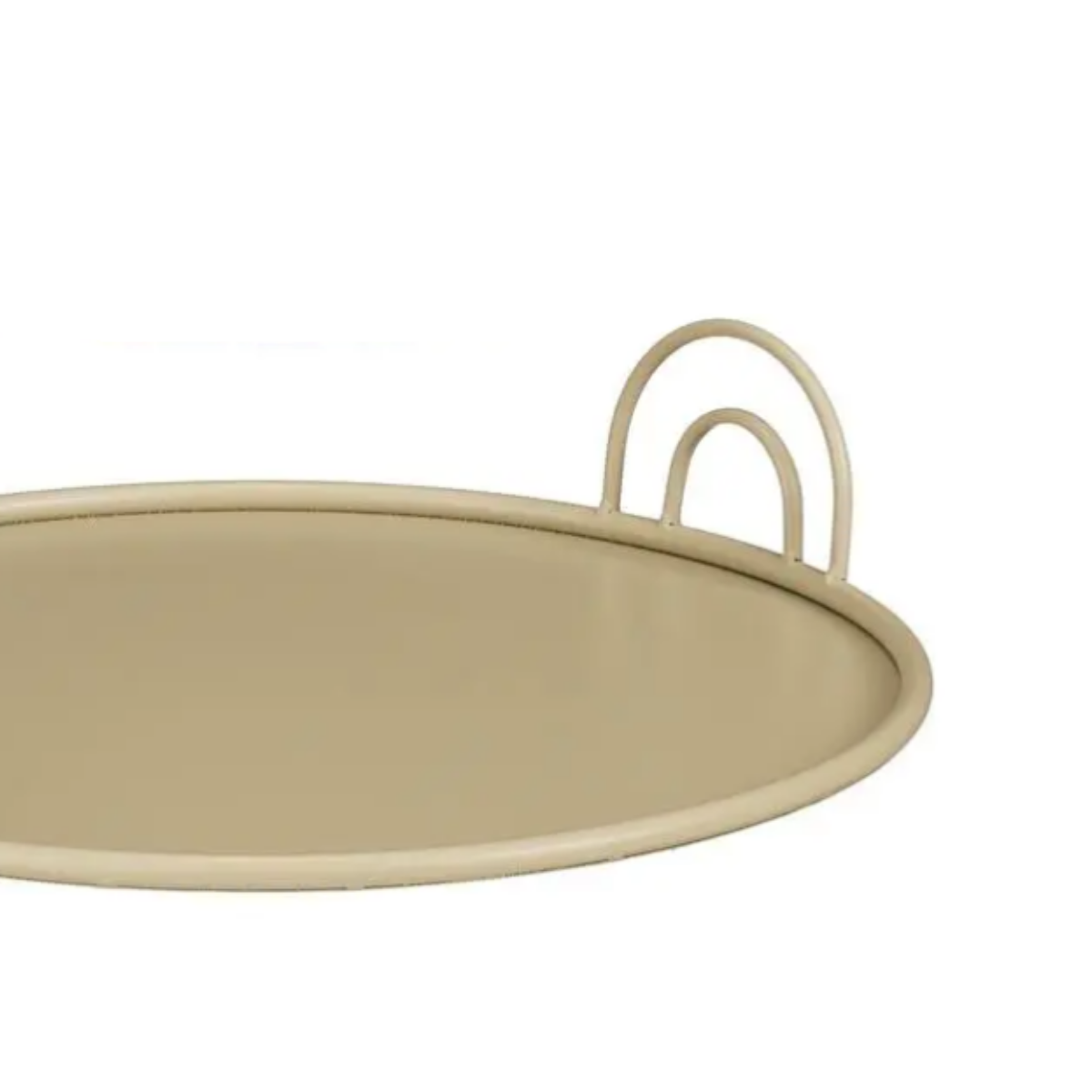 Dienblad set 3 stuks Ø30-42 cm beige ijzer