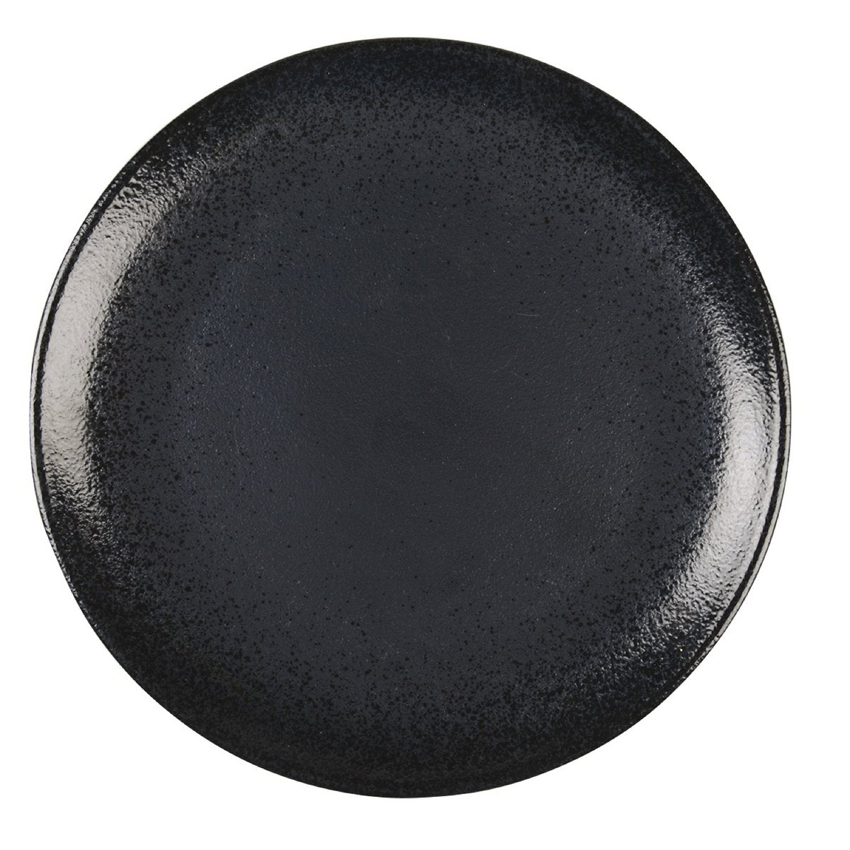 Bord 27 cm zwart glans