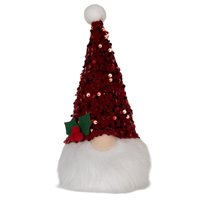Kerstdecoratie kabouter LED 10x10x25 cm rood