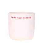 Decorative Pot White with 'To the moon and back' Text (Ø9 cm)