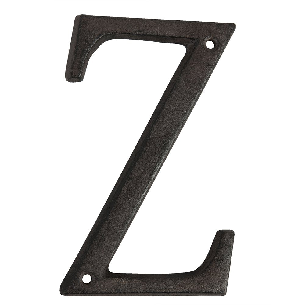 IJzeren letter Z 13 cm bruin