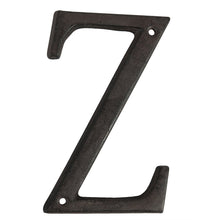 IJzeren letter Z 13 cm bruin