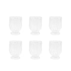 Transparent stemmed water glasses - set of 6