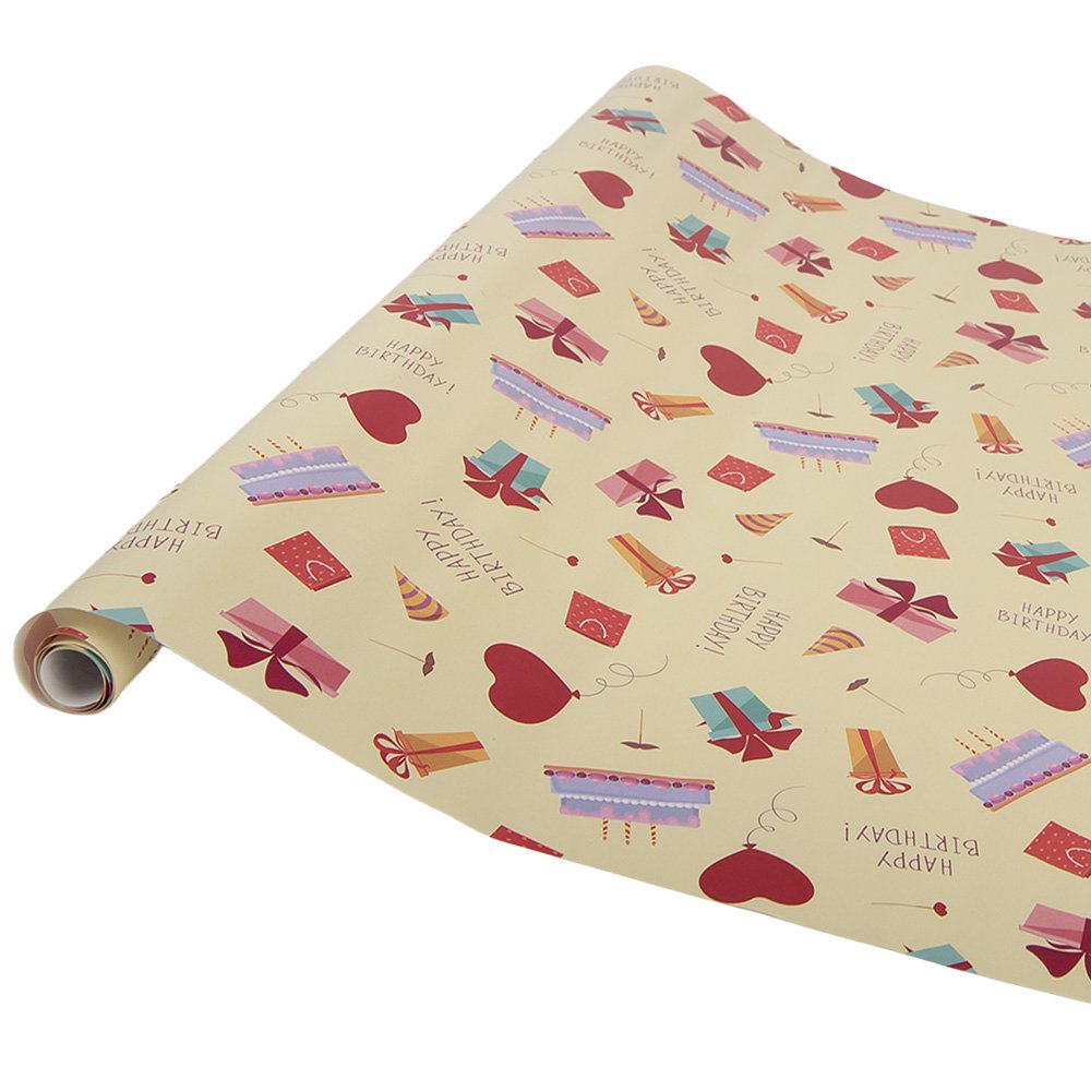 Inpakpapier 3 rollen 50x75 cm geel