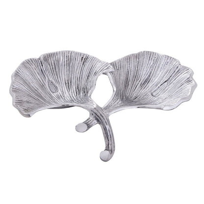 Decoratieve Schelpschaal 18 Delen Ginkgo Blad Goud Zilver