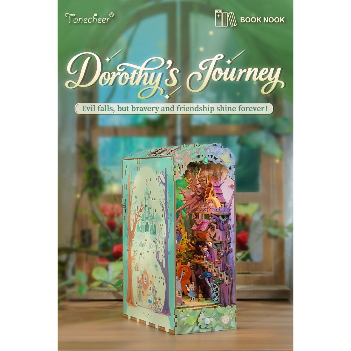 Tonecheer, DIY Book Nook, Dorothy's Journey, TQ139, 19x10x25,6cm