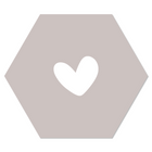Wanddecoratie hexagon hart 18x15 cm zilver