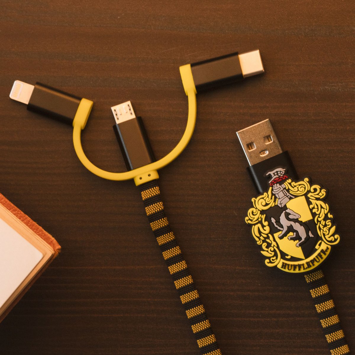 3-in-1 oplaadkabel Lightning Micro-USB USB-C 1m