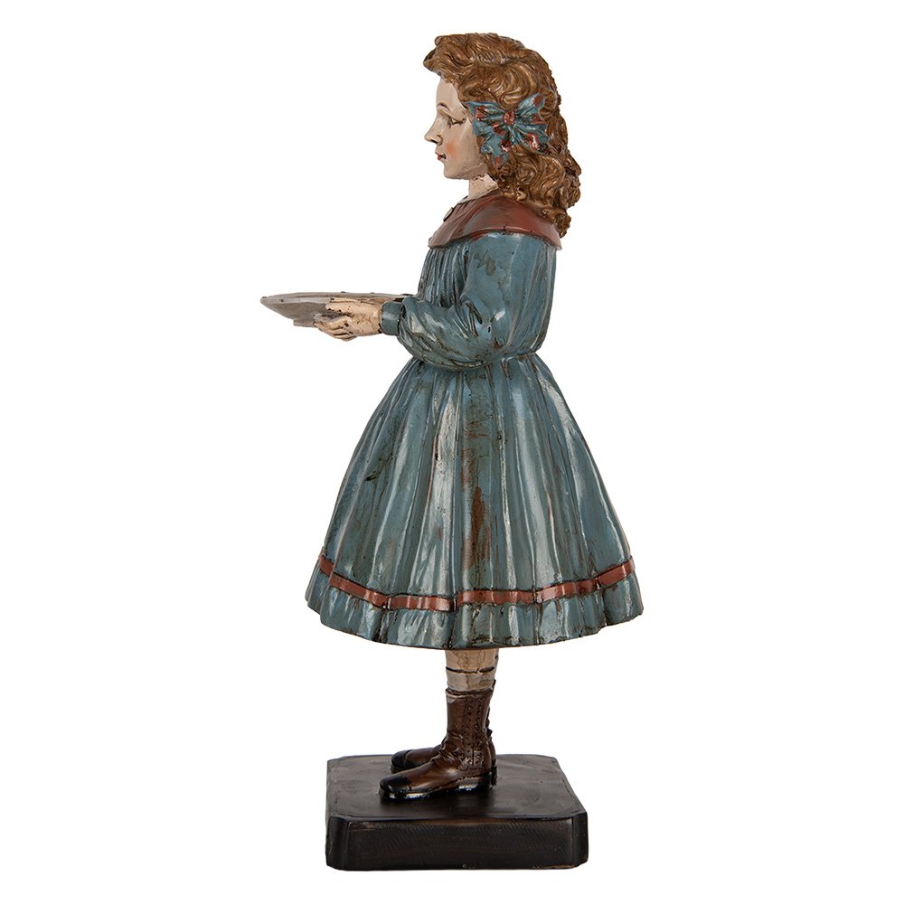 Decoratie Beeld Vrouw 15x14x31 cm Beige Kunststof