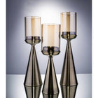 Kandelaar glas goud 39 cm