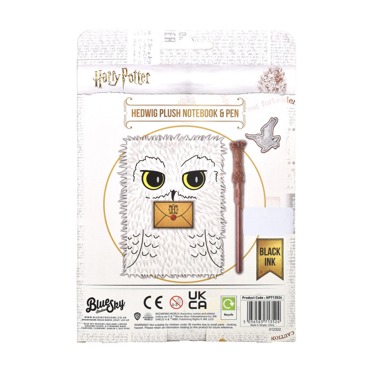 Harry Potter - Plush Notebook Set "Hedwig"