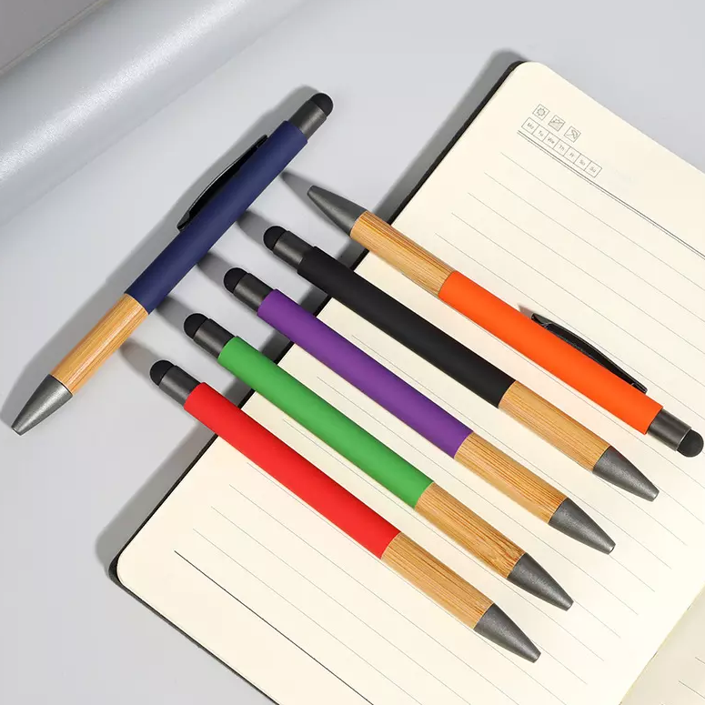 Stylus pen bamboe 8 stuks zwart