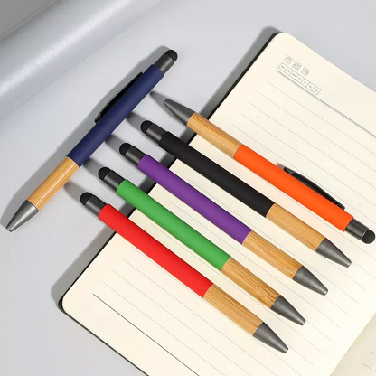 Stylus pen bamboe 8 stuks zwart