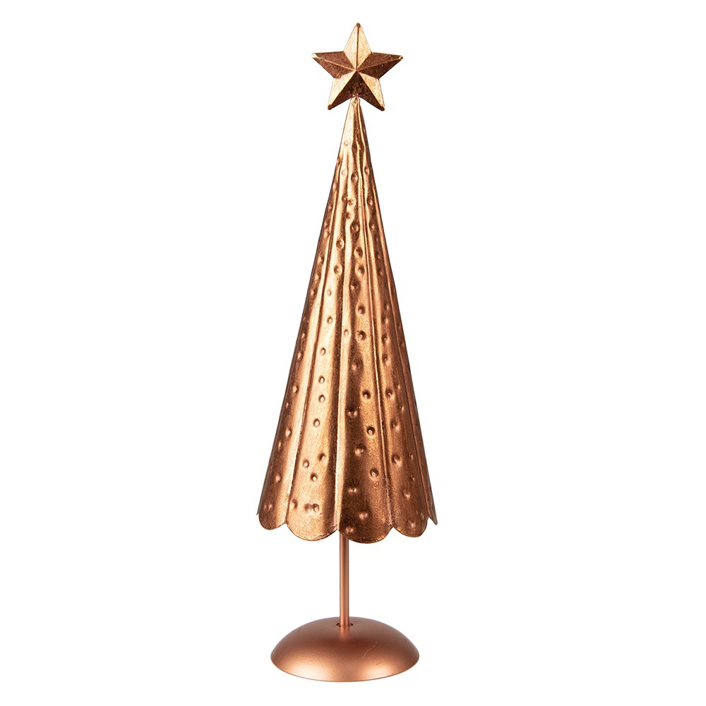 Kerstboom decoratie 38 cm koperkleurig ijzer