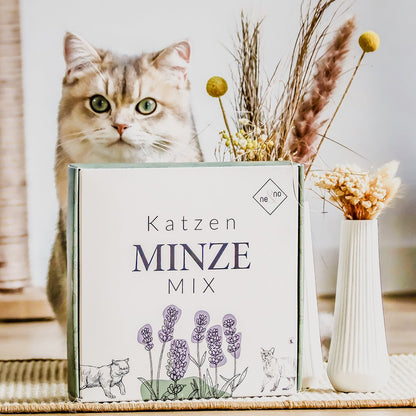 NE & NO® Gift Set Cats Well -being Herbs: Catnint + Valerian Spray + Matatabi Sticks