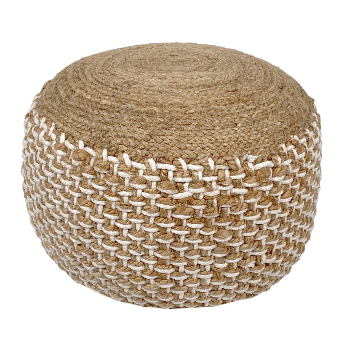Jute Poef 50x50 Cm Decoratieve Moderne Kruk Voor Interieur