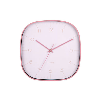 Wandklok 29x29 cm aluminium roségoud