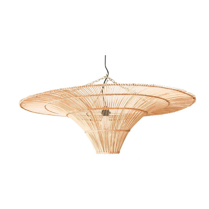 Hanglamp riet XL koepel naturel