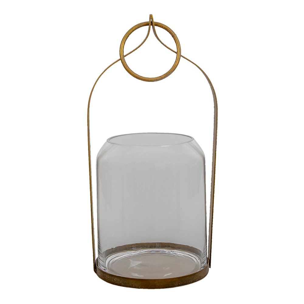 Lantern 22x21x43 cm Copper-colored Metal Candle holder