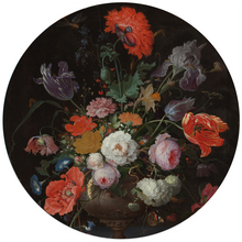 Muurcirkel stilleven bloemen horloge Ø 30 cm Dibond