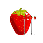 Tray with 4 strawberry appetizer picks
