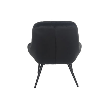 XXL Armchair velvet black metal black